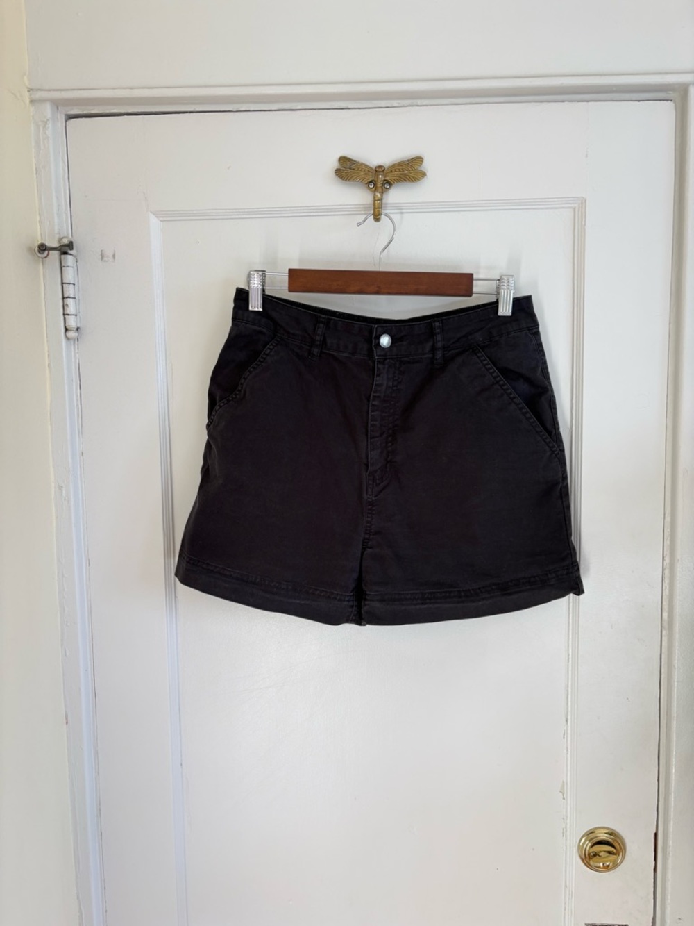 Tentree Women’s Black Organic Cotton High-Rise Casual Shorts 8